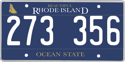 RI license plate 273356