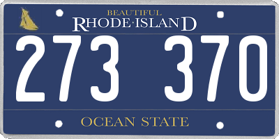 RI license plate 273370