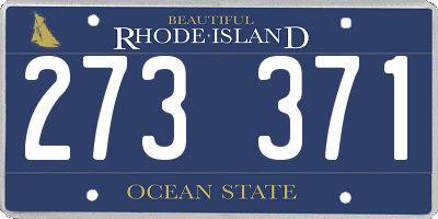 RI license plate 273371