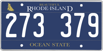 RI license plate 273379