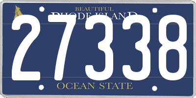 RI license plate 27338