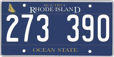 RI license plate 273390