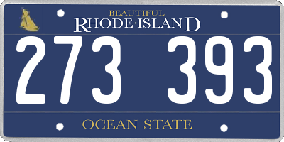 RI license plate 273393