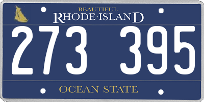 RI license plate 273395