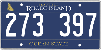 RI license plate 273397