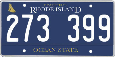 RI license plate 273399