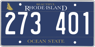 RI license plate 273401