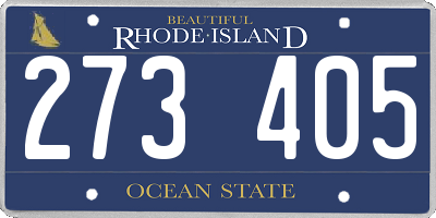 RI license plate 273405