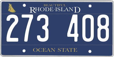 RI license plate 273408