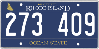 RI license plate 273409