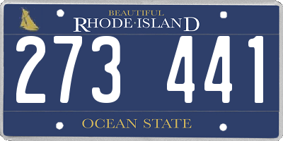 RI license plate 273441
