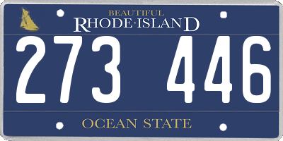 RI license plate 273446
