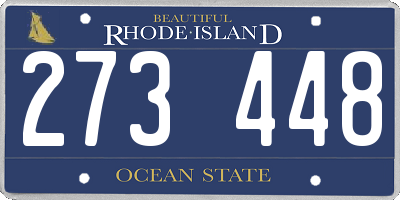 RI license plate 273448