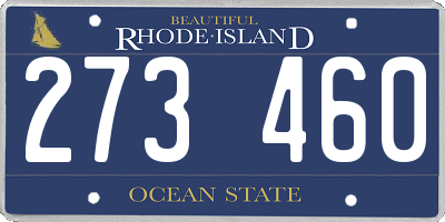 RI license plate 273460