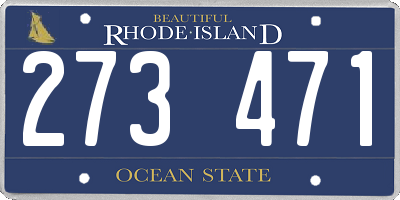 RI license plate 273471