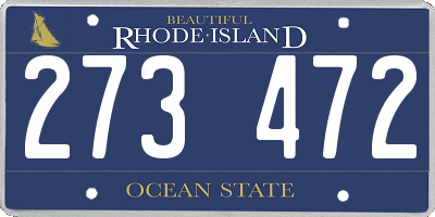 RI license plate 273472