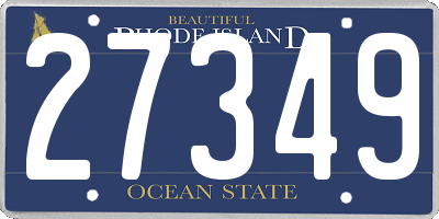 RI license plate 27349