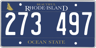 RI license plate 273497
