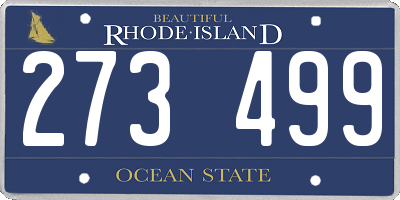 RI license plate 273499