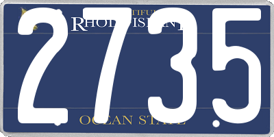 RI license plate 2735
