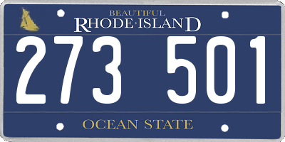 RI license plate 273501