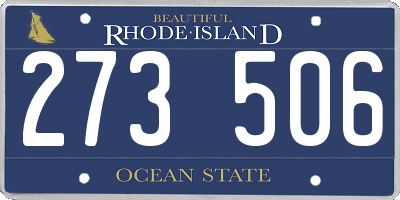 RI license plate 273506