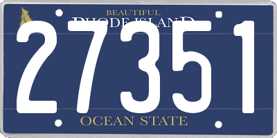 RI license plate 27351