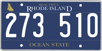 RI license plate 273510