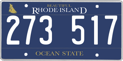 RI license plate 273517