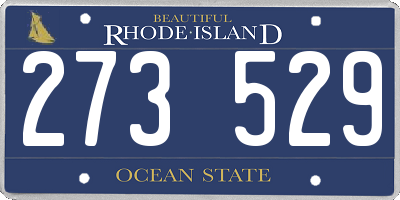 RI license plate 273529