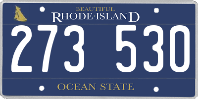 RI license plate 273530