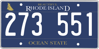 RI license plate 273551
