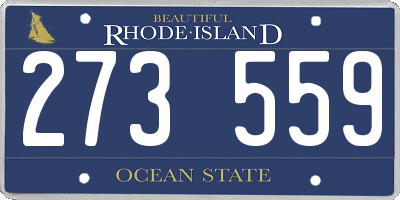 RI license plate 273559