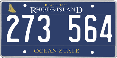 RI license plate 273564