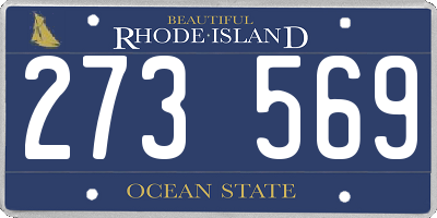 RI license plate 273569