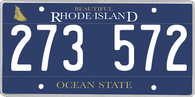 RI license plate 273572