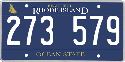 RI license plate 273579