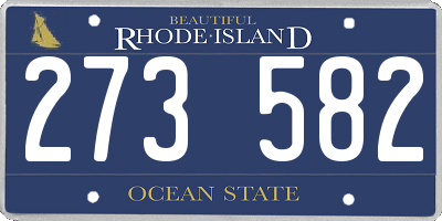 RI license plate 273582