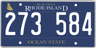 RI license plate 273584