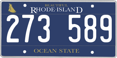 RI license plate 273589