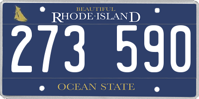 RI license plate 273590
