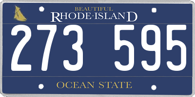 RI license plate 273595