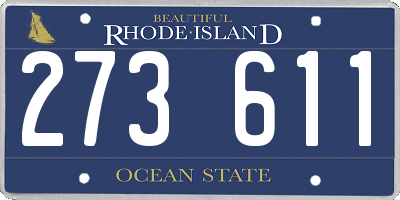 RI license plate 273611