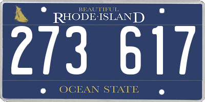 RI license plate 273617
