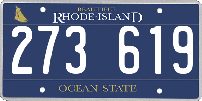 RI license plate 273619