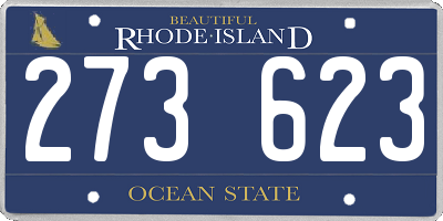 RI license plate 273623