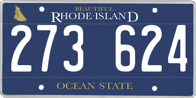 RI license plate 273624