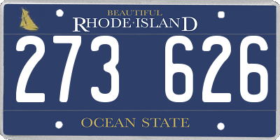 RI license plate 273626