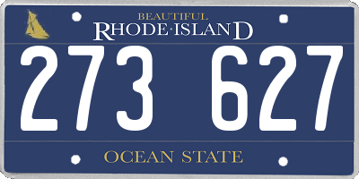 RI license plate 273627