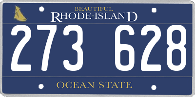 RI license plate 273628